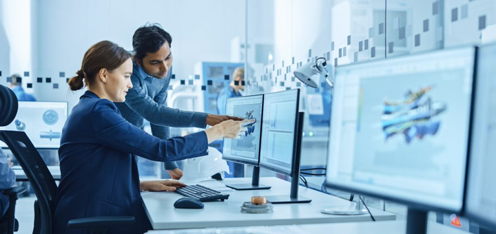 personas computadoras innovación 