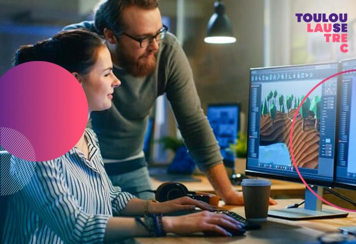 profesor alumna creando videojuego